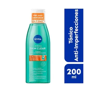 NIVEA Derma Skin Clear Toner Anti-Imperfections - 200ml Cleansing Facial Toner with Salicylic Acid & Sea Salt for Balanced Skin acne treatment (TONER)
