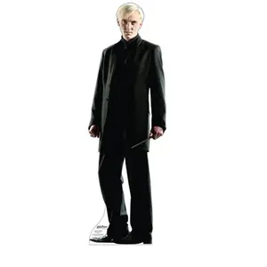 212 MAIN Large-Size Draco Malfoy Deathly Hallows Advanced Graphics Cardboard Stand-Up Cutout, Corrugated Home Decor Display for Home Supplies, Cardboard Cutouts