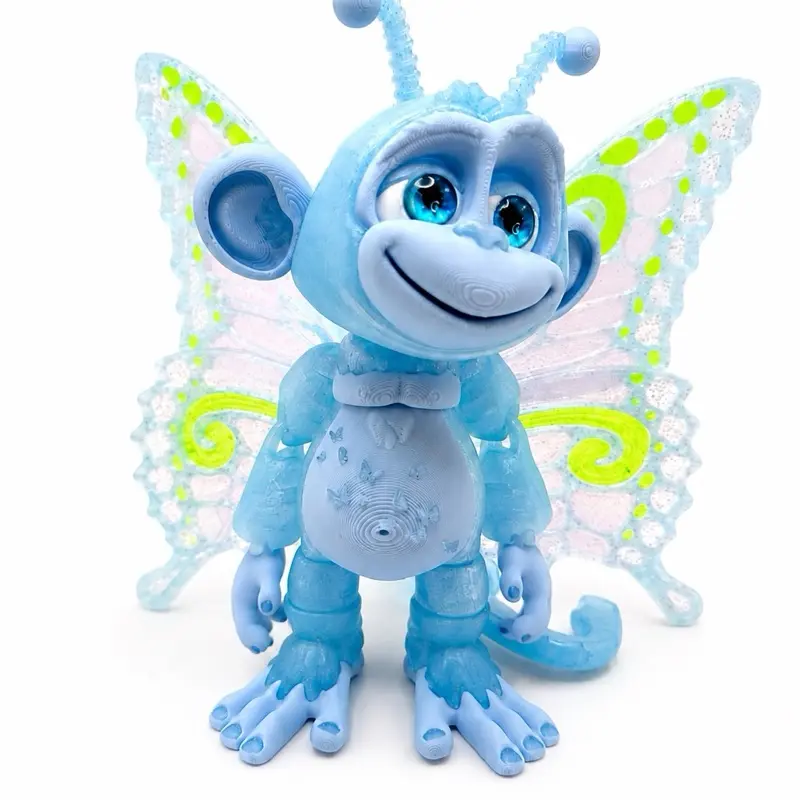HixTown Butterfly "GlitterWing collection", with Authenticity card, 6.5",  3D printed collectible figurines Multi colored