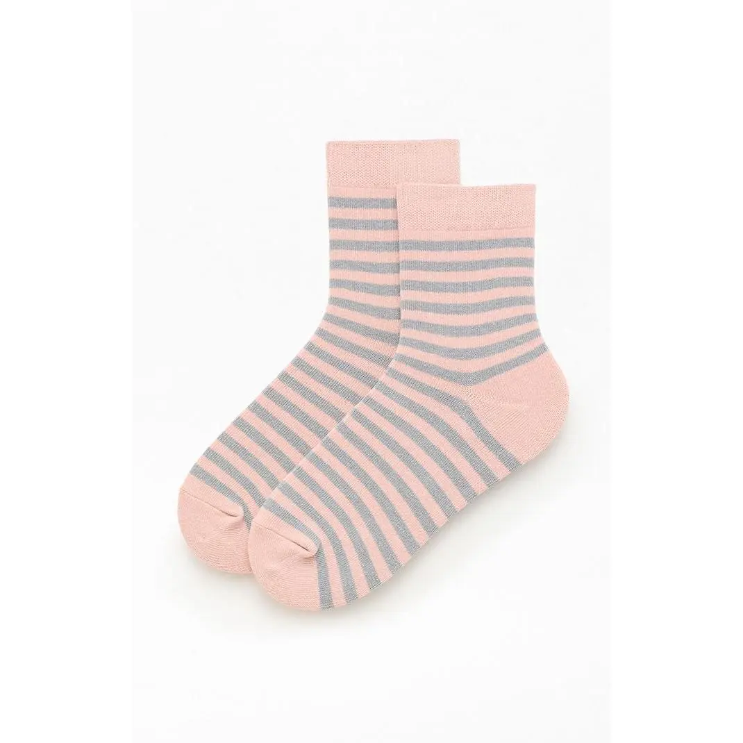 John Galt Women's Brown Striped Socks