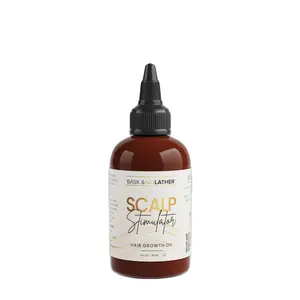 JUMBO Scalp Stimulator Hair Growth Oil – Lightweight Rosemary & Mint Blend for Thicker, Fuller Hair, Alopecia Support & Hair Regrowth | Stimulates Roots & Nourishes All Hair Types by Bask & Lather