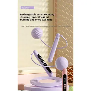 Cordless skipping rope counting smart outdoor adult sports fitness fat reduction LED large screen charging skipping rope