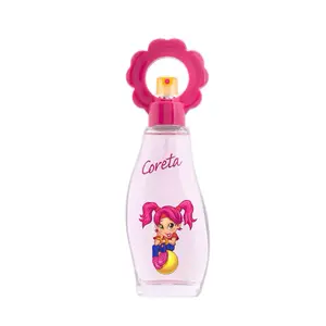 Coreta Girls Fragrance - Pink Floral Design Kids Perfume Bottle with Character Illustration