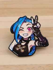 Cute Punk Girl Design Zinc Alloy Enamel Badge Brooch Pin, Unisex Fashion Accessory, Perfect Gift for All Seasons, Durable Metal Pins, Lapel Pin
