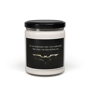 Scented Soy Candle - Batman Quote, Relaxing Home Decor, Gift for Superhero Fans, Self-Care Essentials, 9oz Candle