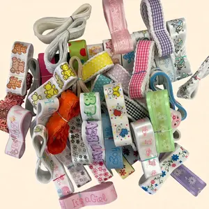 Assorted 7/8 Inch Ribbon 50 Bunches Total 100 Yards for Arts Crafts and Scrapbooking with Various Patterns and Designs