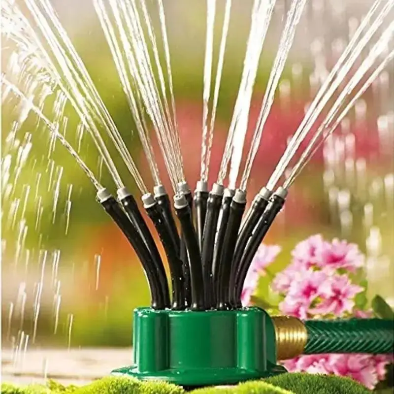 Garden Sprinkler 360° Automatic Plants Watering Multi-Head Style, Rotating Plant Watering Tool, Outdoor Irrigation Sprayer for Yard, Garden & Lawn