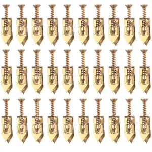 200 pcs Self-Drilling Drywall Anchors with Screws, 0.47x1.18 Inch Zinc Plated Steel Drywall Wall Anchors and Screws Kit Heavy Duty, Easy Application No Drill or Holes in Wall,Hardware Installation