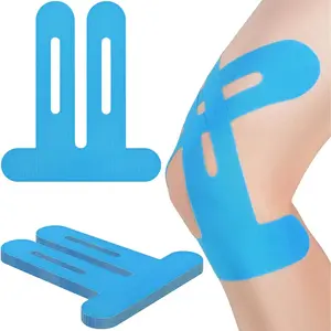 Kinesiology Tape for Knees, 10 Pcs - Knee Support & Stability, Knee Pain Relief Athletic Tape - Waterproof & Elastic, Breathable Hypoallergenic Latex-Free Tape, Black