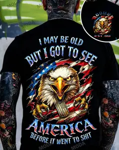Chaosmoda Boomers I May Be Old But I Got To See The Usa Before It Went To Shit Custom Year Skull T-shirt Crewneck Breathable