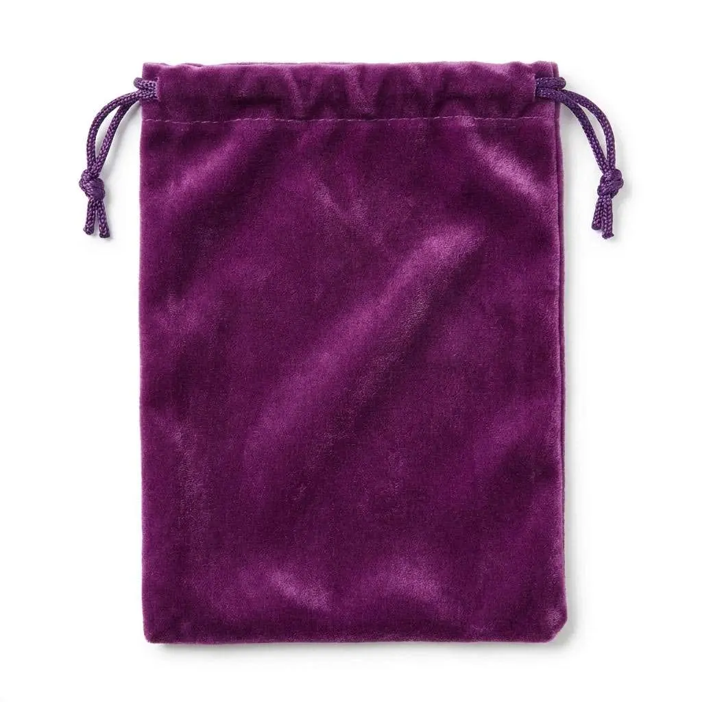 Purple Velveteen Drawstring Bag 3" x 4" — Small Mojo Bag and Crystal Pouch