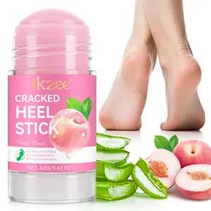 Ikzee Peach Foot Care Stick 40g, Moisturizing Balm with Coconut Oil, for Dry Cracked Heels, Suitable for Men & Women, Foot Cream, Foot Urea Cream