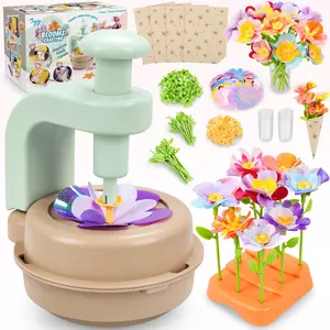 Colorful DIY Fabric Flower Bouquet Craft Kits for Kids - Flower Maker, Creative Toy Set, STEM Educational Activity, Perfect Mother’s Day Gift for Girls Ages 4-8
