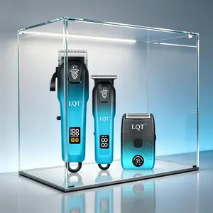LQT3-in-1 Professional Hair Clipper Kit, beard trimmer for men，hair clippers for men，Cordless Rechargeable Barber Cutting Trimmer & Foil Shaver Set with LCD Power Display, Complete Barber Accessories for Men Home Salon Family Hair Grooming