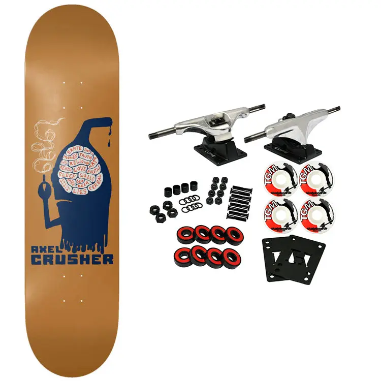 Toy Machine Skateboard Complete Axel Silowet Brown 8.25" x 31.63"