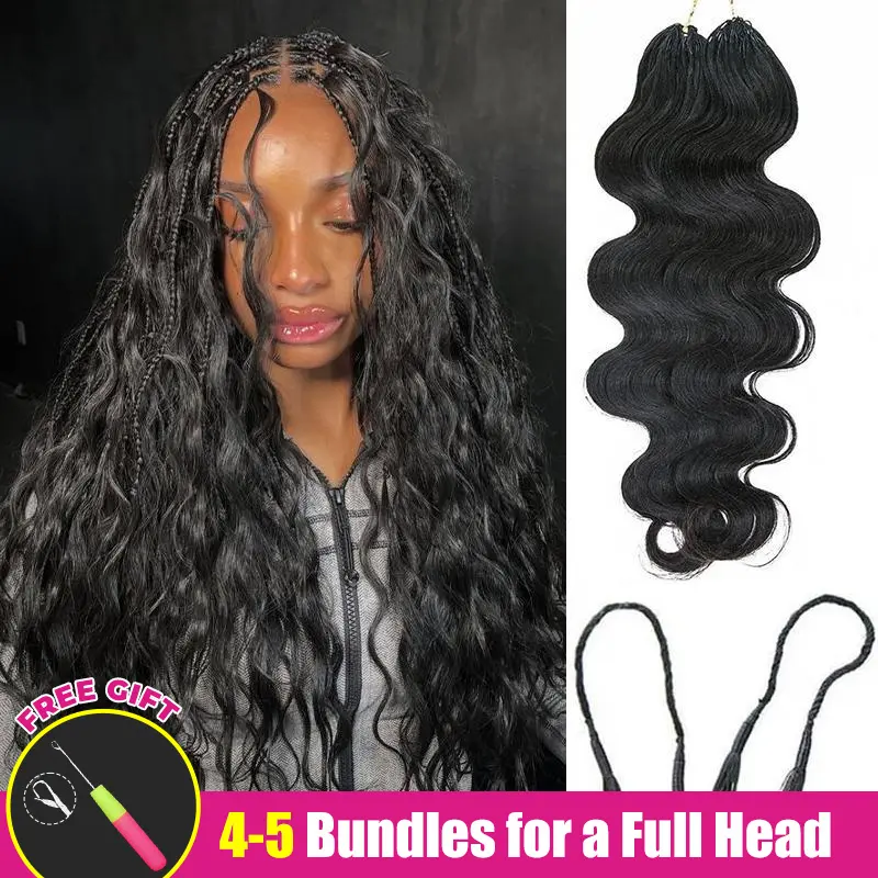 ISEE HAIR Body Wave Crochet Human Hair for Boho Braids Miracle Knots Vacation Hair Ready Pre-Separated 50g/Pack Knotless Time Saving Design Summer Vibe Lightweight Summer Braids Boho Knotless Braids summer hairstyles back to school travel essentials