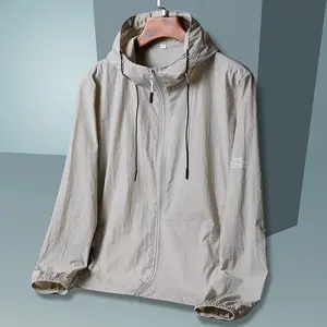 Men Women UPF50+ Hooded Sun Protection Jacket, Summer Quick Dry Skin Windbreaker, Outdoor Fishing Hunting Casual Coat