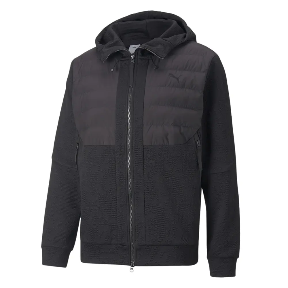PUMA Mens Tech Dc Primaloft Hybrid Jacket Athletic Outerwear Casual - Black, Grey