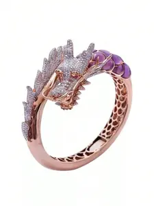 Women's Fashion Elegant Dragon Ring, Wedding Engagement Party Jewelry Gift, Unique Eastern Style Accessory, 1pcs
