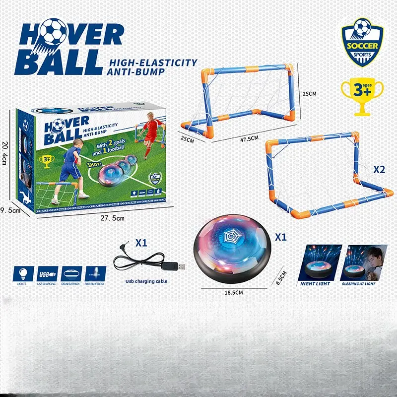 SKYQITIAN Futuristic Float Hand-Controlled Suspended Sensor Soccer Ball - LED Lights, Electric Omnidirectional Remote Control, Intelligent Obstacle Avoidance, Sound-Light Effects, Indoor Parent-Child Interactive Toy, Children's Sports New Year Gift summer