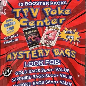 Pokemon TPV 12 Packs and a Slab Bag -12 English Packs +1 graded card