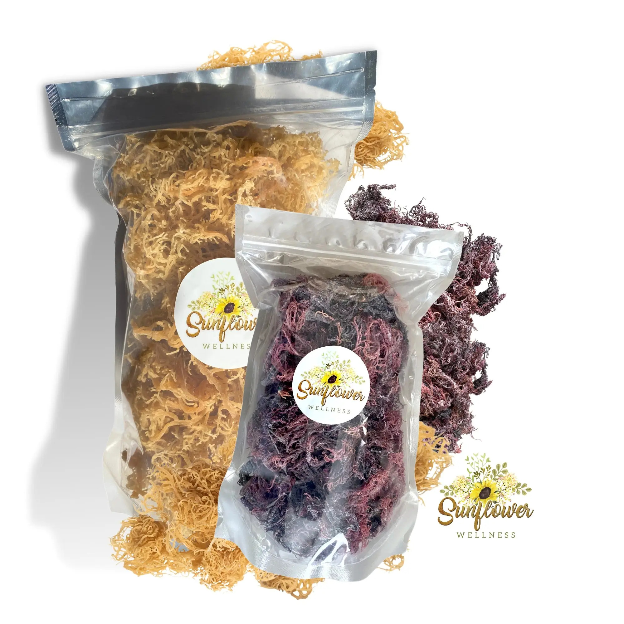 Sea Moss Bundle - Gold & Purple Raw Dried Sea Moss from Saint Lucia, High-Quality Dried Product for Crafting and Personal Use