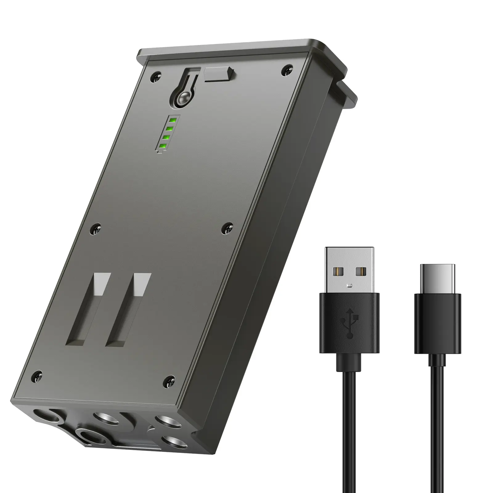 2-Pack High Capacity Rechargeable Lithium Battery Pack for Hunting Trail Game Cameras, Comes With 2 USB Charging Cables for Outdoor Wildlife Monitoring Devices
