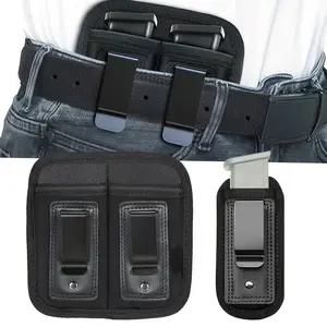 Concealed Carry Single/Double Magazine Pouch Gun IWB Belt Clip Holster
