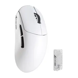 ATTACK SHARK X8 PRO 8K Wireless Gaming Mouse,Tri-Mode Broadcom BK52820 Chip, PAW3395PRO 40000 DPI Sensor, Superlight 55g Ergonomic Mouse for Large Hands,Cloud-Based Software,for Win/Mac(White)