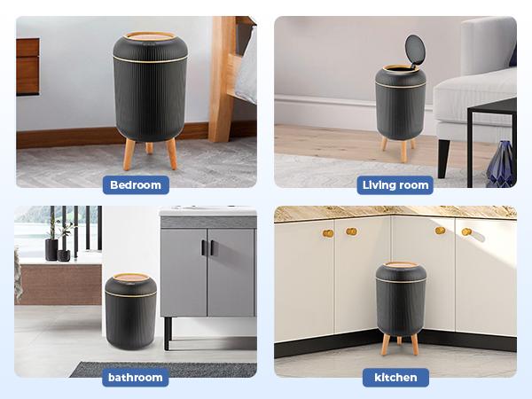 Pukomc Motion Sensor Trash Can with Lid, Touchless Design, Waterproof Plastic, Suitable for Kitchen, Bathroom, Bedroom, and Outdoors Springtok White Home Goods Smart Bin Black Pukomc Motion Sensor Trash Can with Lid, Touchless Design, Waterproof Plastic, Suitable for Kitchen, Bathroom, Bedroom, and Outdoors Springtok White Home Goods Smart Bin Black