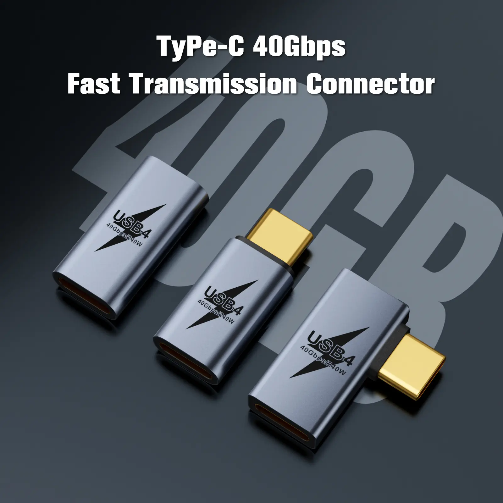 USB4 Adapter USB C To USB C Thunderbolt 3/4 40Gbps OTG Extension Cable Adapter Type C Male To Female Converter For Laptop Fast Transmission Connector