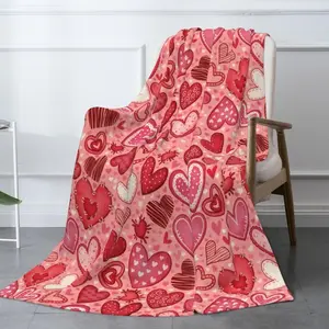 Valentine's Day Gift Red Heart Throw Blanket - Super Soft Fluffy Fleece Blanket for Couples,60"x50" Romantic 3D Heart Design for Bed, Couch, Sofa - Red sizes 60*80,30*40(baby ),40*50(kids),50*60