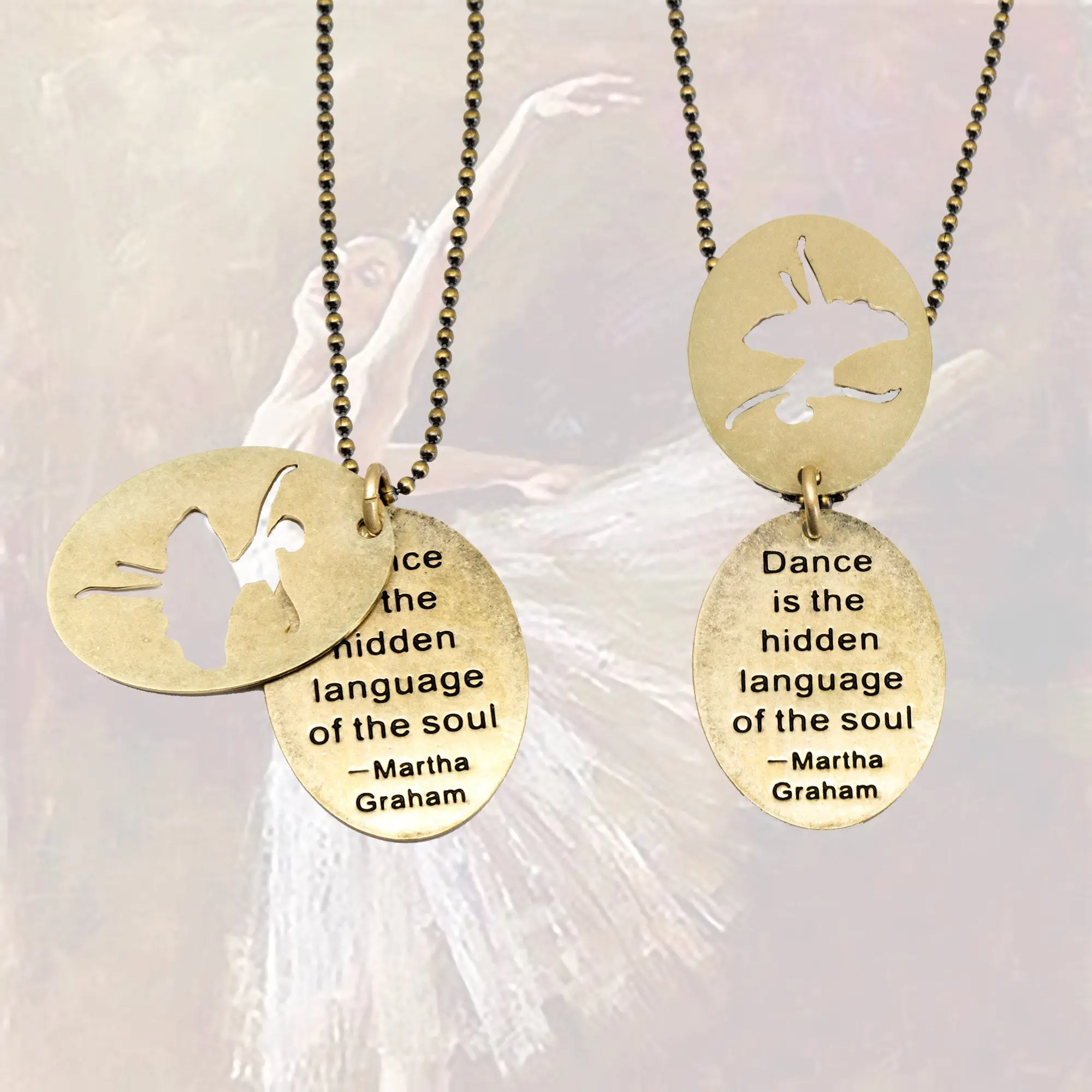 Cutout Quotation Pendant - Ballerina