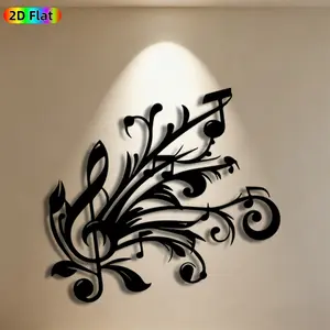 1pc Musical Notes Metal Wall Art, Melodic Musical Notes Statue Mural, Ideal Gift for New Year, Christmas, Music Decor Enthusiasts, Rust-Resistant Metal Wall Decor Wall Sculptures, Perfect for Living Room Wall & Garden Fence, Unique Home & Outdoor Decor