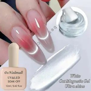 12ML Cat Eye Gel UV Soak off Nail Art Varnish, Ultra Shine Full Coverage Manicure Gel, Magnetic Effect, Professional Quality