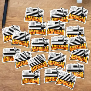 Stickers Pack 20 Pcs American Bumper Aesthetic Crane Skateboard Vinyl Operator Bike Colorful Car Luggage Waterproof Laptop Guitar Water Bottle