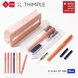 iiGEN THIMPLE  Fountain Pen Set, EF Nib with 2 Blue Ink Refills & INK-ABSORBING AID, Smooth Writing for Journaling, Students & Office, Sketching, School Supplies & Gifts