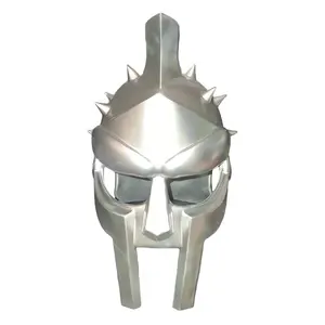3D Printed PETG Roman Gladiator Helmet - Clear-Coated Lightweight Metallic Bronze Painted Wearable Arena Warrior Replica, Cosplay Prop, Party Accessory
