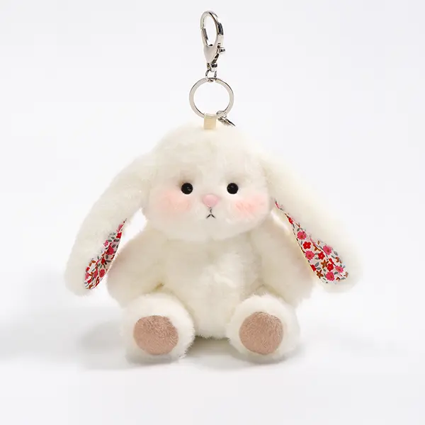 Getahug Rainbow Bloom Mini Bunny Blind Box - 5.9in Cute Fabric Stuffed Toy, Surprise Clip-On Plush Bag Charm Keychain, Exquisite Craftsmanship, Unique Ear Design, Flower-Themed Gift Item
