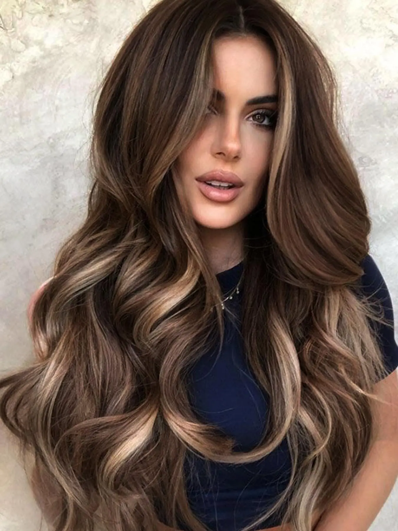 26.5 Inch Long Ombre Blonde Wavy Wigs for Women, Fall Hair Trends 2024, Fashion Wig, Gorgeous Fluffy Wigs with Baby Bangs, Synthetic Lace Front Wigs for Party, Daily Hairstyle Ideas, Daily Wear Wig, Machine Made Wig