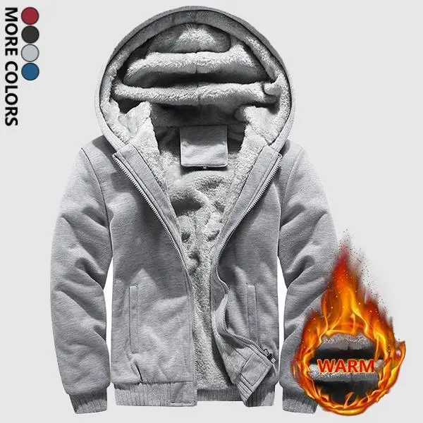 Men's Warm Fleece Hooded Jacket Thick Zip-Up Coat for Autumn and Winter thermal fleece with Adjustable Drawstrings and Pockets Customized Menswear Tops Casual Plain jackets zip jackets hoodie mens Men's Warm Fleece Hooded Jacket Thick Zip-Up Coat for Autumn and Winter thermal fleece with Adjustable Drawstrings and Pockets Customized Menswear Tops Casual Plain jackets zip jackets hoodie mens