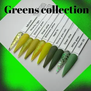 GREEN COLLECTION 10 pcs for nails acrylic