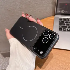 Instant 17 ProMax Magnetic Case for iPhone 17 Pro Max 16 15 14 13 12 Compatible with MagSafe Shockproof Protection Acrylic Phone Cover in Vibrant Orange