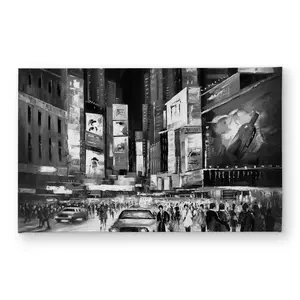 Begin Home Decor CODM21344302YB 21 x 34 in. Times Square Monochrome Door Mat - Indoor & Outdoor Home Decor