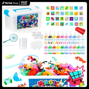 [Dealsforyoudays] Magic Water Elf Toy Kit,Aqua Fairy Water Gel kit with 20 Magic Gel&18 Molds-Easter Craft, Water Pets, Birthday Gifts