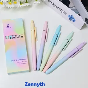 5PCS Colorful Rainbow Gel Pens with Comfort Grip - Ideal for Bible Journaling, Kids Gifts & Office Supplies