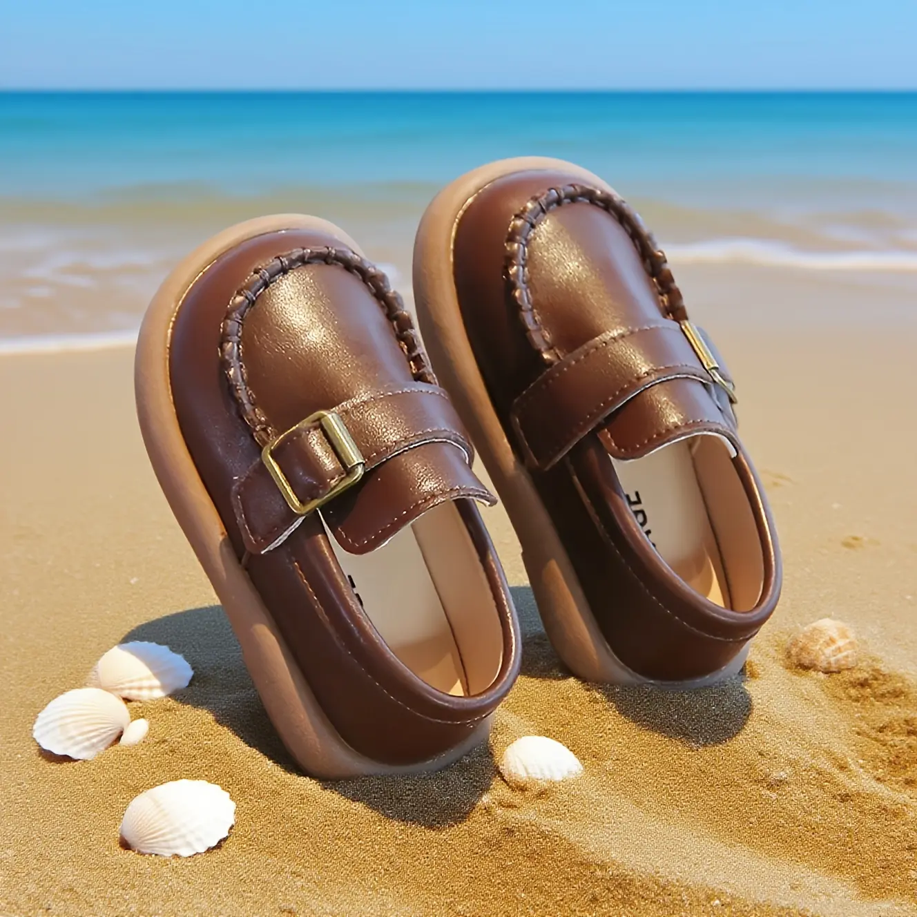 New Arrival Boys' British Loafers - Round-Toe PU Leather Children's Shoes, Low-Top Soft-Soled Flat Shoes, Comfortable Stylish All-Season Back-to-School Daily Casual Toddler Footwear