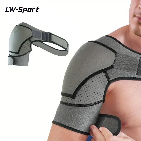 Adjustable Shoulder Brace, Breathable Rotator Cuff Compression Support Sleeve, Shoulder Stabilizer Brace for Pain Relief Tendonitis Dislocation Injury Recovery, Suitable for Gym Workout Sports Daily Wear for Men Women