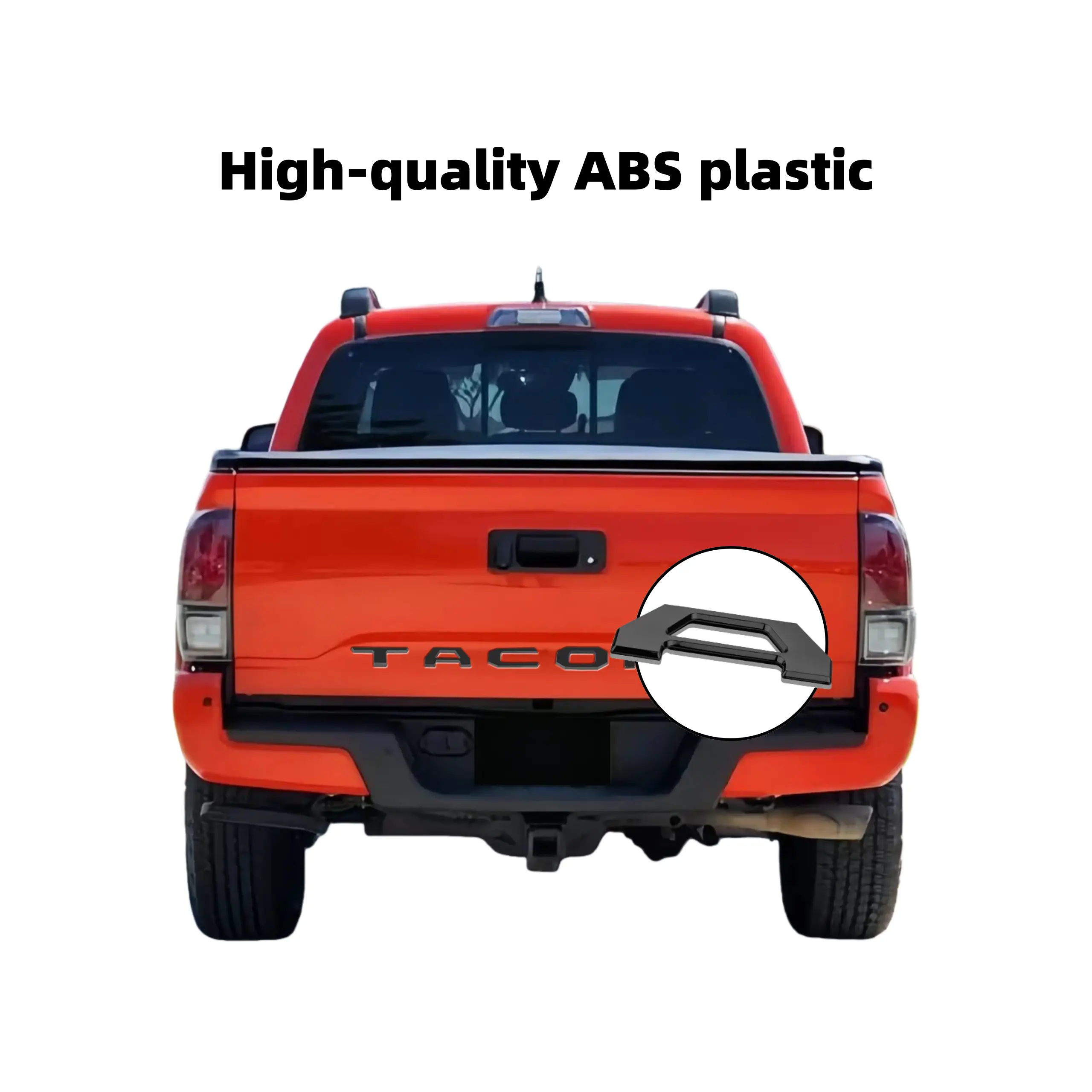 3D Raised Tacoma Tailgate Letter Inserts for Toyota Tacoma 2016-2023, OEM Factory Fit Truck Decal, Durable ABS Material, Matte Black Surface, Strong 3M Backing, Resists Fading Cracking Warping, Weather-Resistant Automotive Exterior Accessory
