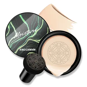 QIUFSSE Portable & Waterproof Foundation Cushion, Long-Lasting, Lightweight Coverage that Conceals Pores & Blemishes, All-Day Moisturizing